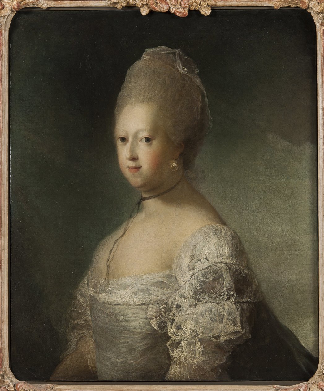 Portret van Caroline Mathilde van Groot-Brittannië, koningin van Denemarken door Carl Gustaf Pilo