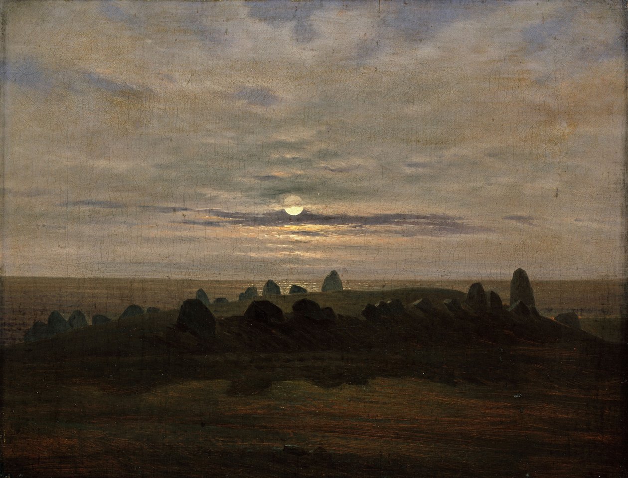 Steentijdvesting bij Nobbin, eiland Rügen door Carl Gustav Carus
