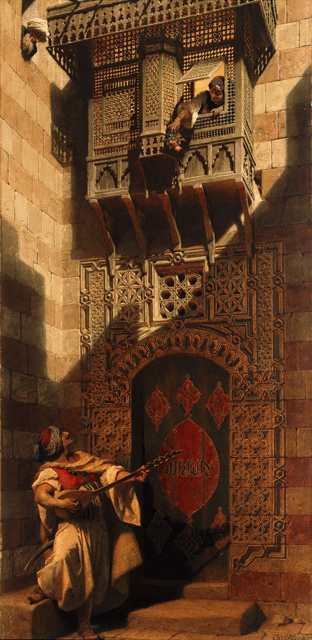 Een serenade in Caïro, 1893 door Carl Haag