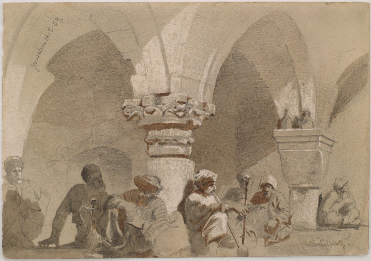 Pijprokers, Jeruzalem door Carl Haag