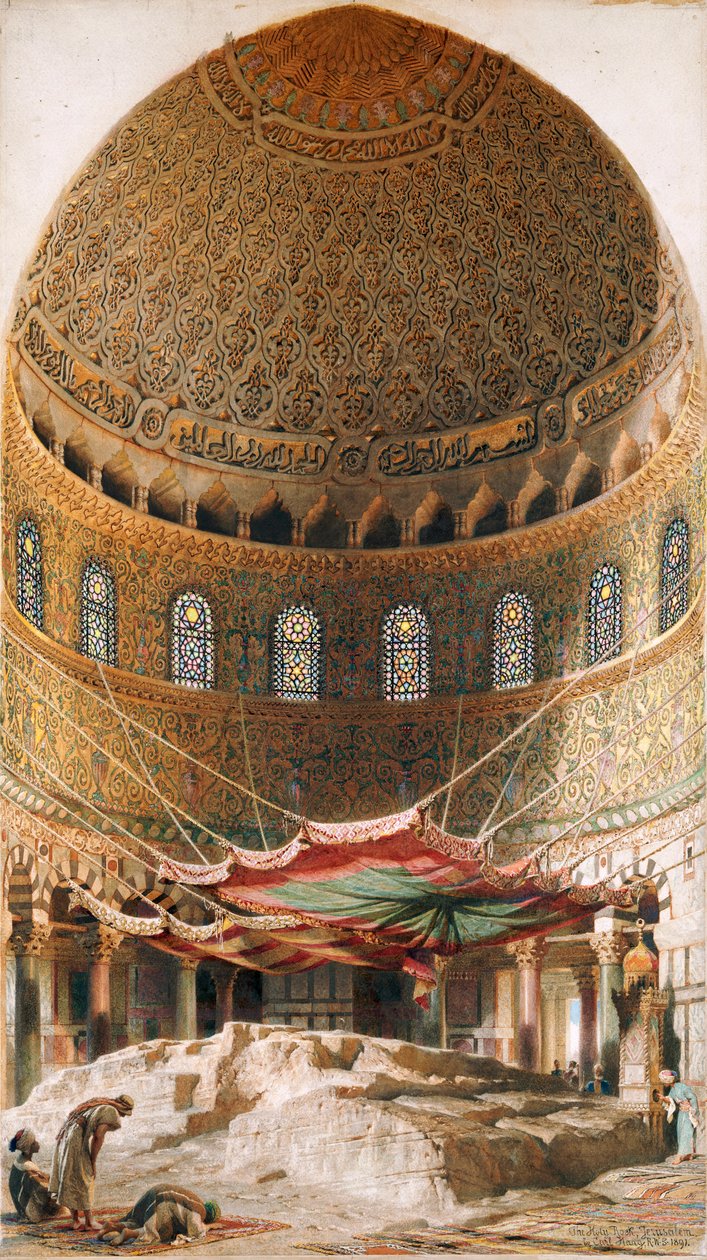 De Heilige Rots, top van de berg Moriah, Jeruzalem, 1891 door Carl Haag
