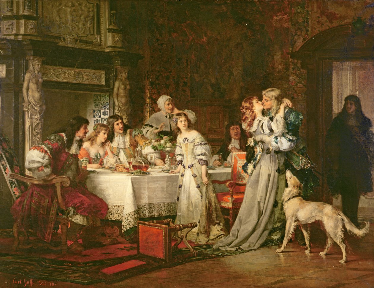 De terugkeer, 1870 door Carl Heinrich Hoff