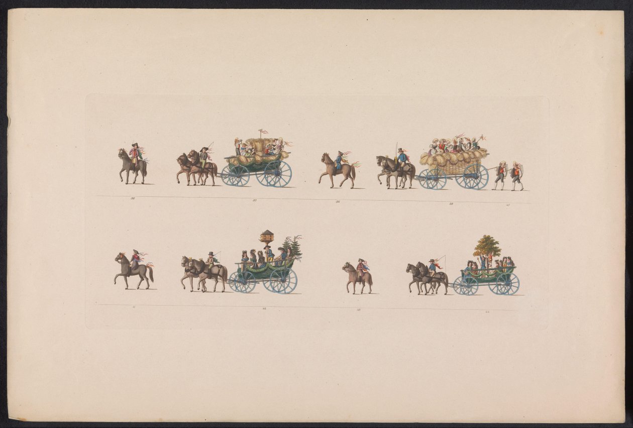 Optocht bij het huwelijk van Prinses Sophie, 1842 (plaat 5) door Carl Hess