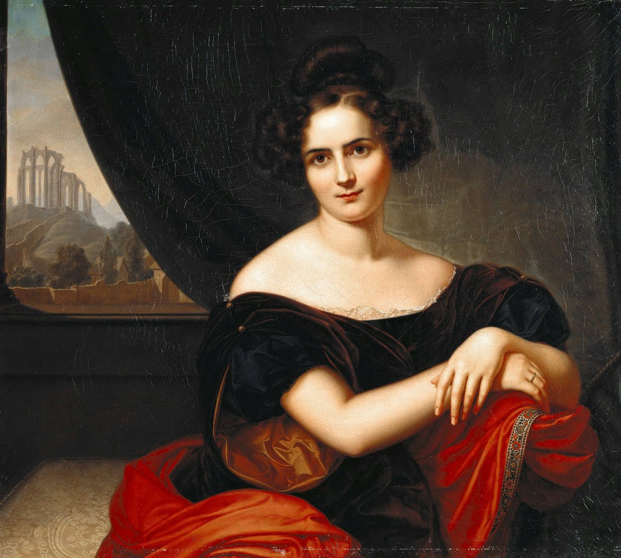 Duits: Portret van mevrouw Gedike Portret van mevrouw Gedicke door Carl Joseph Begas