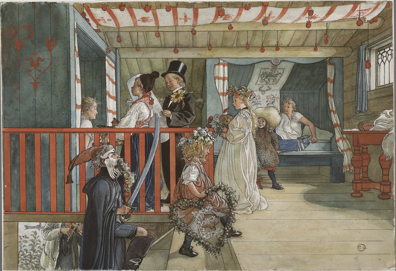 Een feestelijke dag door Carl Larsson