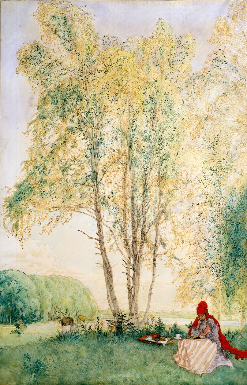 Onder de Berken door Carl Larsson