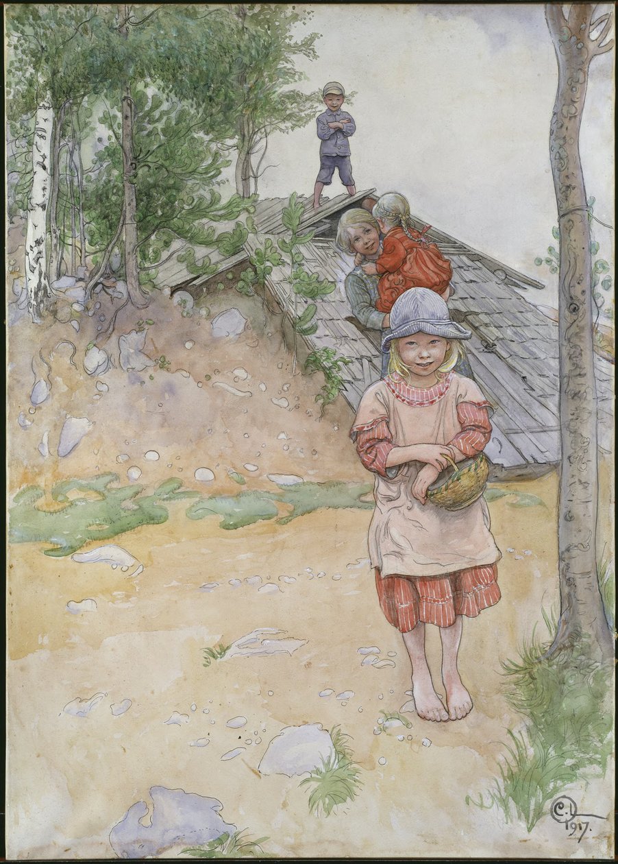 Bij de kelder door Carl Larsson