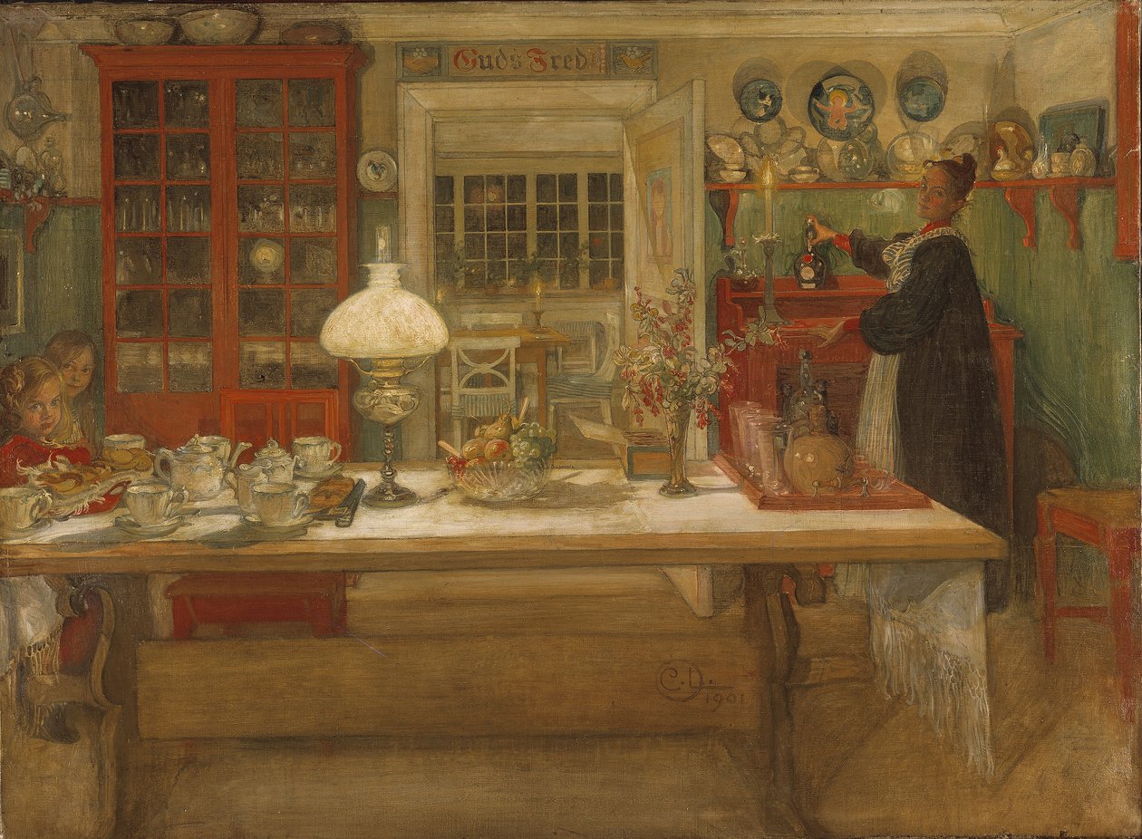 Klaar voor een Spel door Carl Larsson