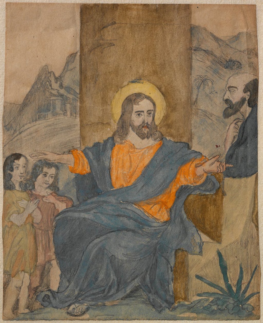 Jezus zegent de kinderen door Carl Larsson