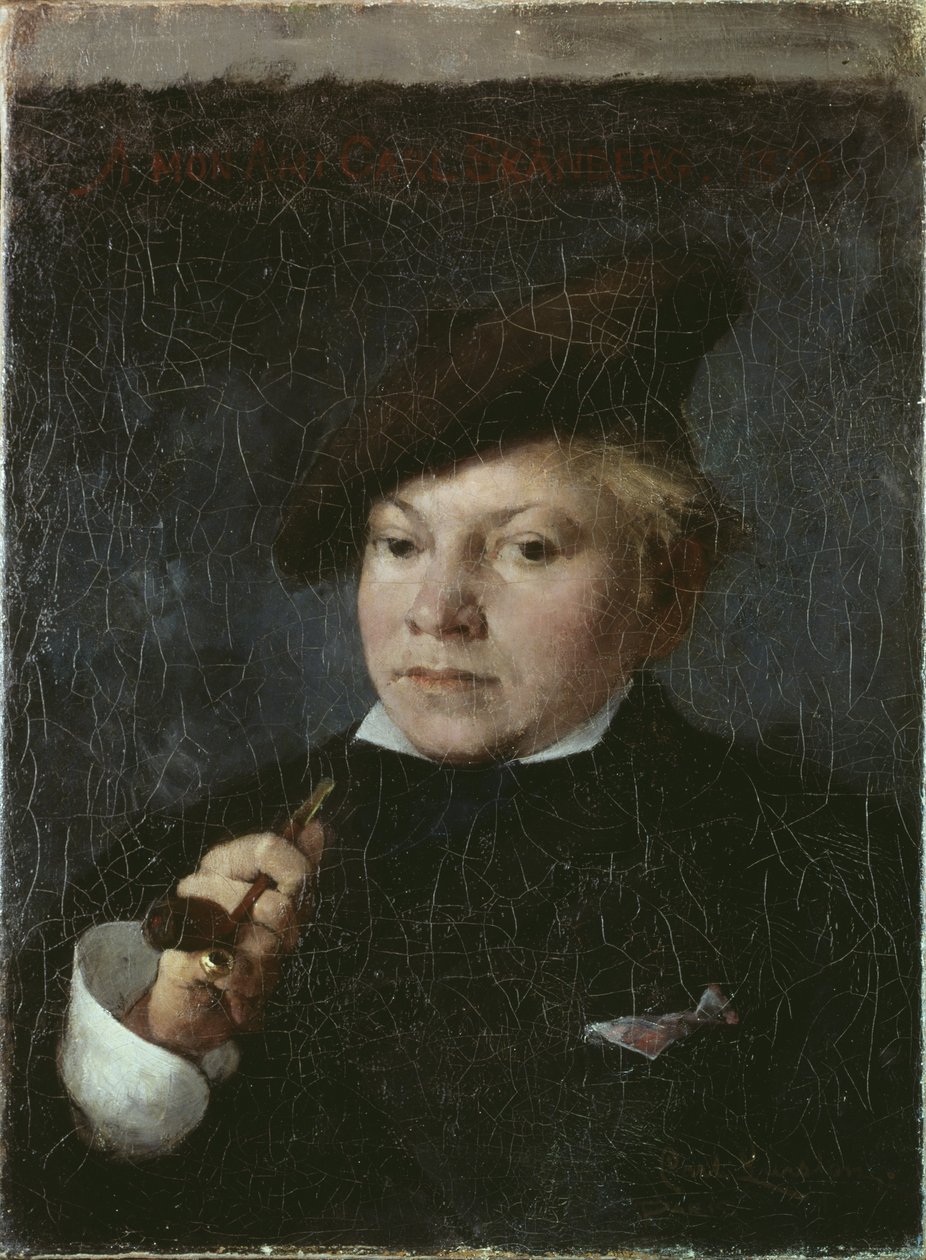 De Kunstenaar Carl Skanberg, 1878 door Carl Larsson