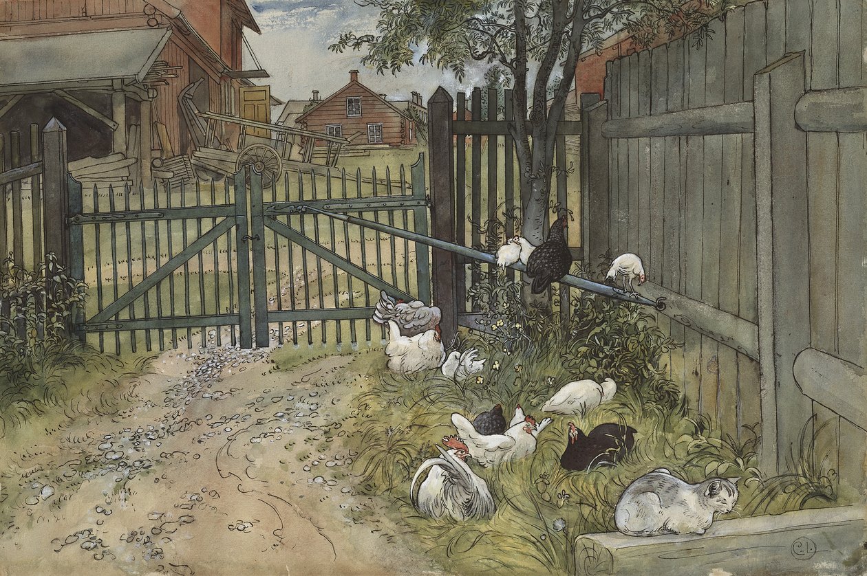 De Poort, uit de serie Een Huis, c.1895 door Carl Larsson