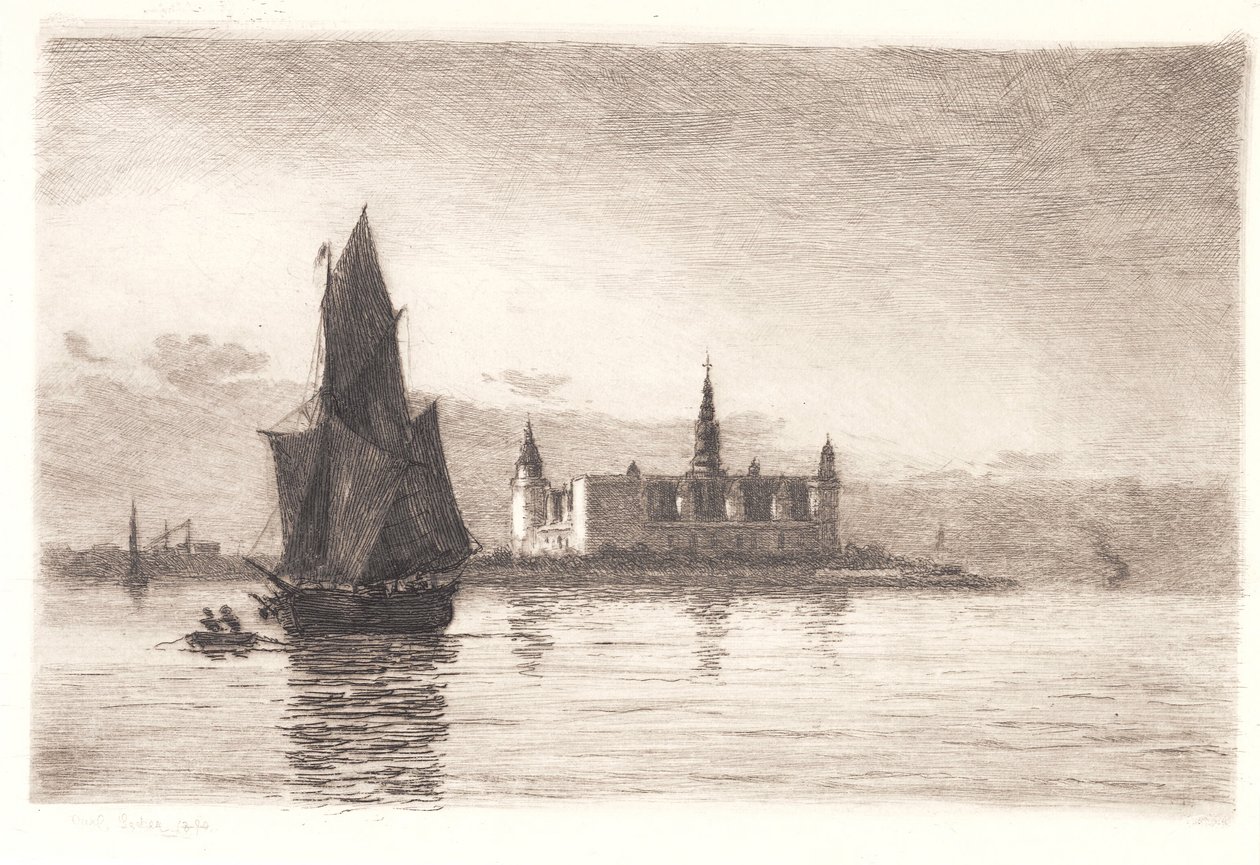 Avond bij Kronborg door Carl Locher