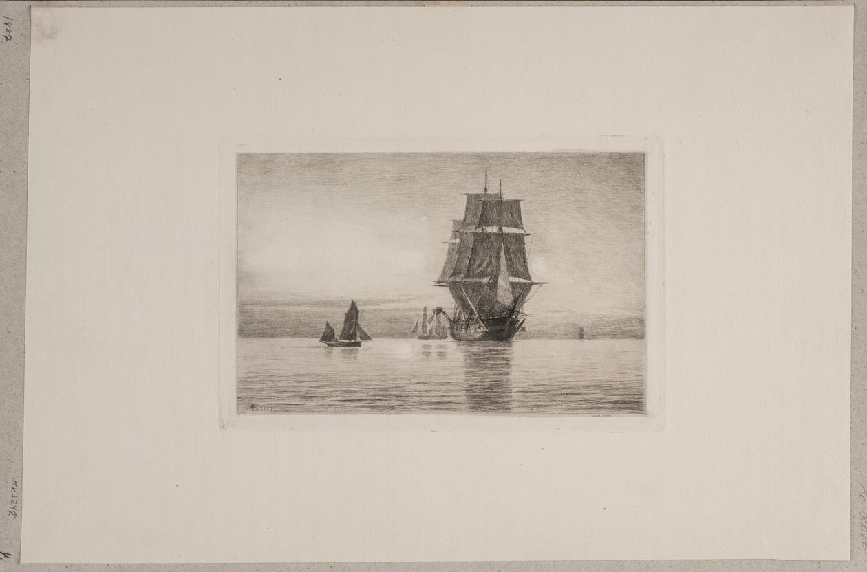 Deens: Stille avond in de Noordzee door Carl Locher