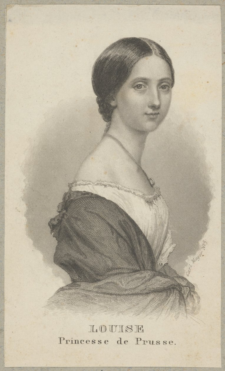 Louise van Pruisen (ook: Louise van Mecklenburg-Strelitz, eigenlijk Louise Augusta Wilhelmina Amalia van Mecklenburg-Strelitz, 1776 Hannover - 1810 Hohenzieritz) - prinses van Mecklenburg-Strelitz, koningin van Pruisen als echtgenote van koning Frederik door Carl Mayer