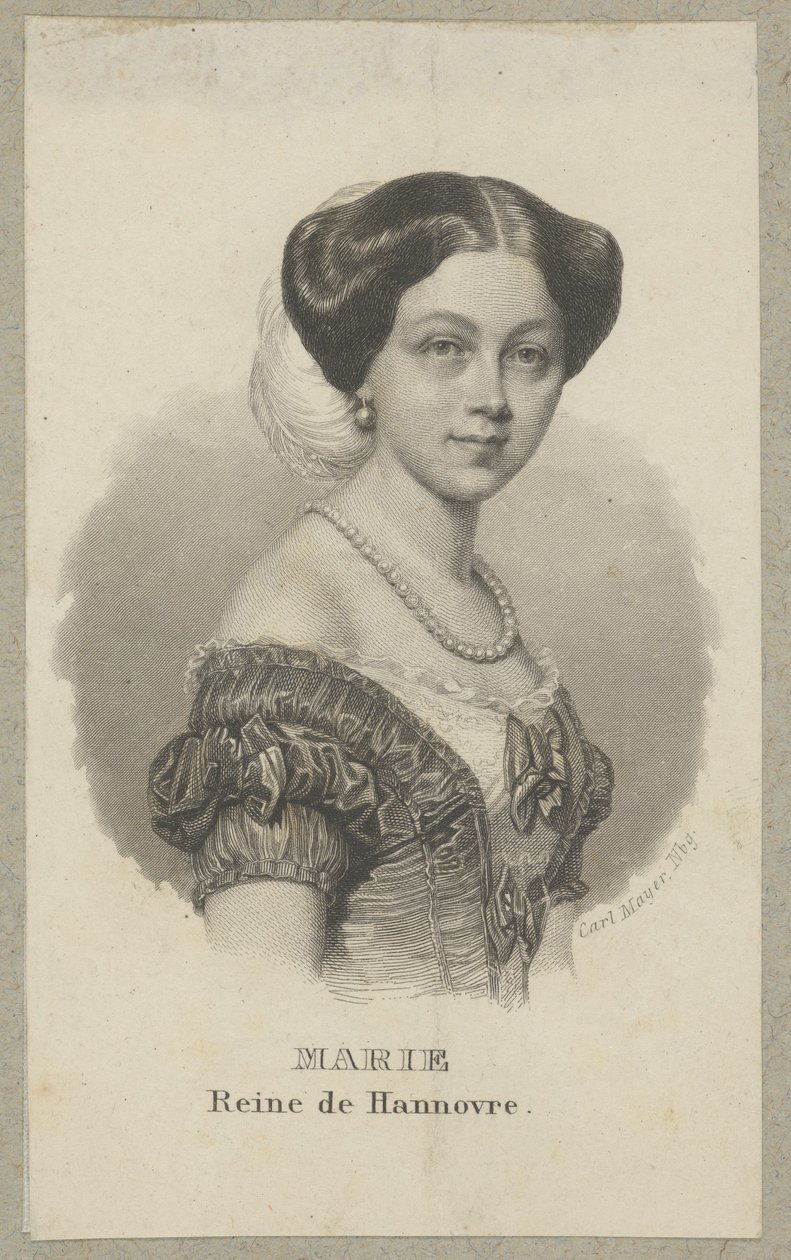 Maria van Hannover (1776 Londen - 1857 Londen) - prinses van Groot-Brittannië en Ierland, Hannover en Brunswijk-Lüneburg, en door huwelijk hertogin van Gloucester en Edinburgh door Carl Mayer