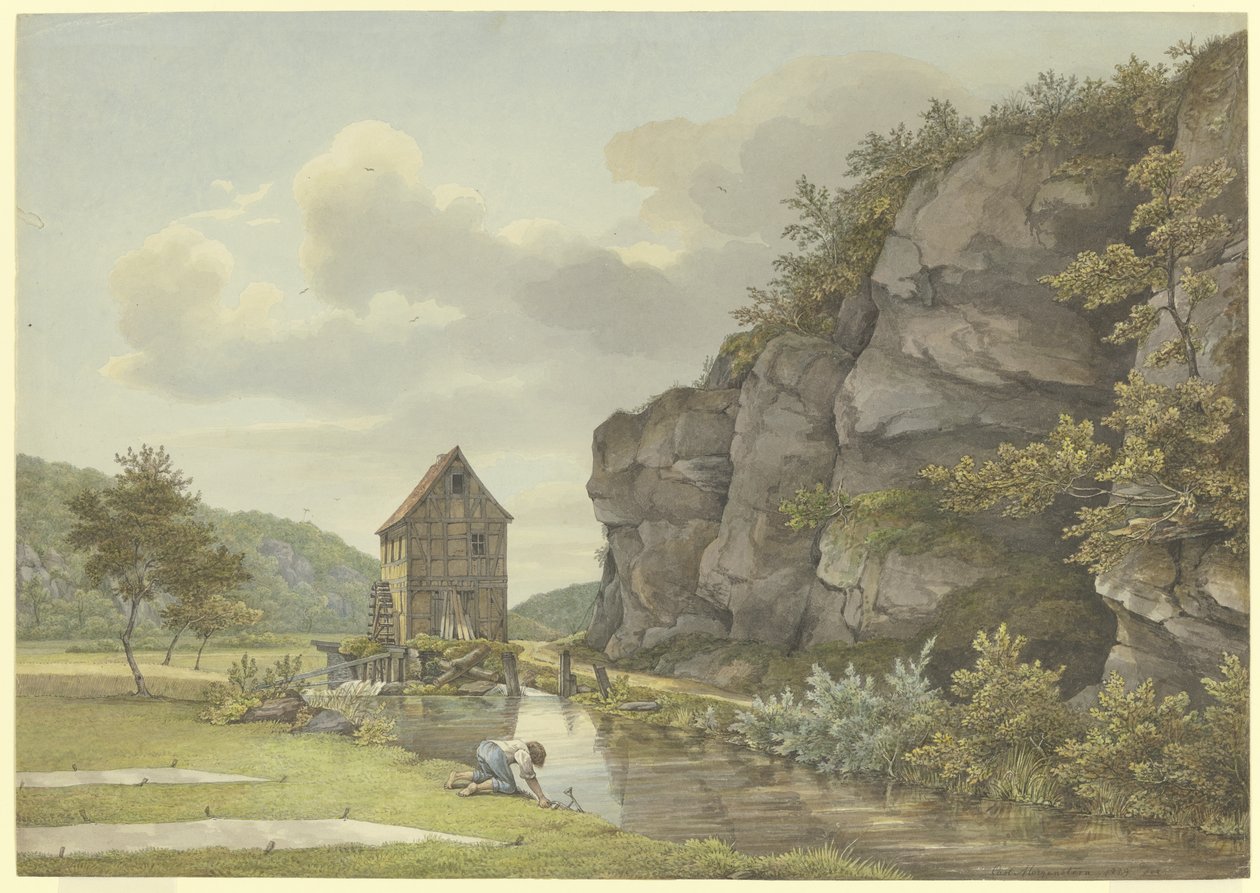 Zagerij bij Eppstein (Lorsbacher Dal) door Carl Morgenstern