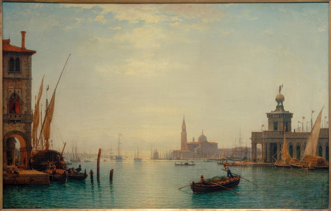 Venetië, Canal Grande, Uitzicht op S. Giorgio door Carl Morgenstern