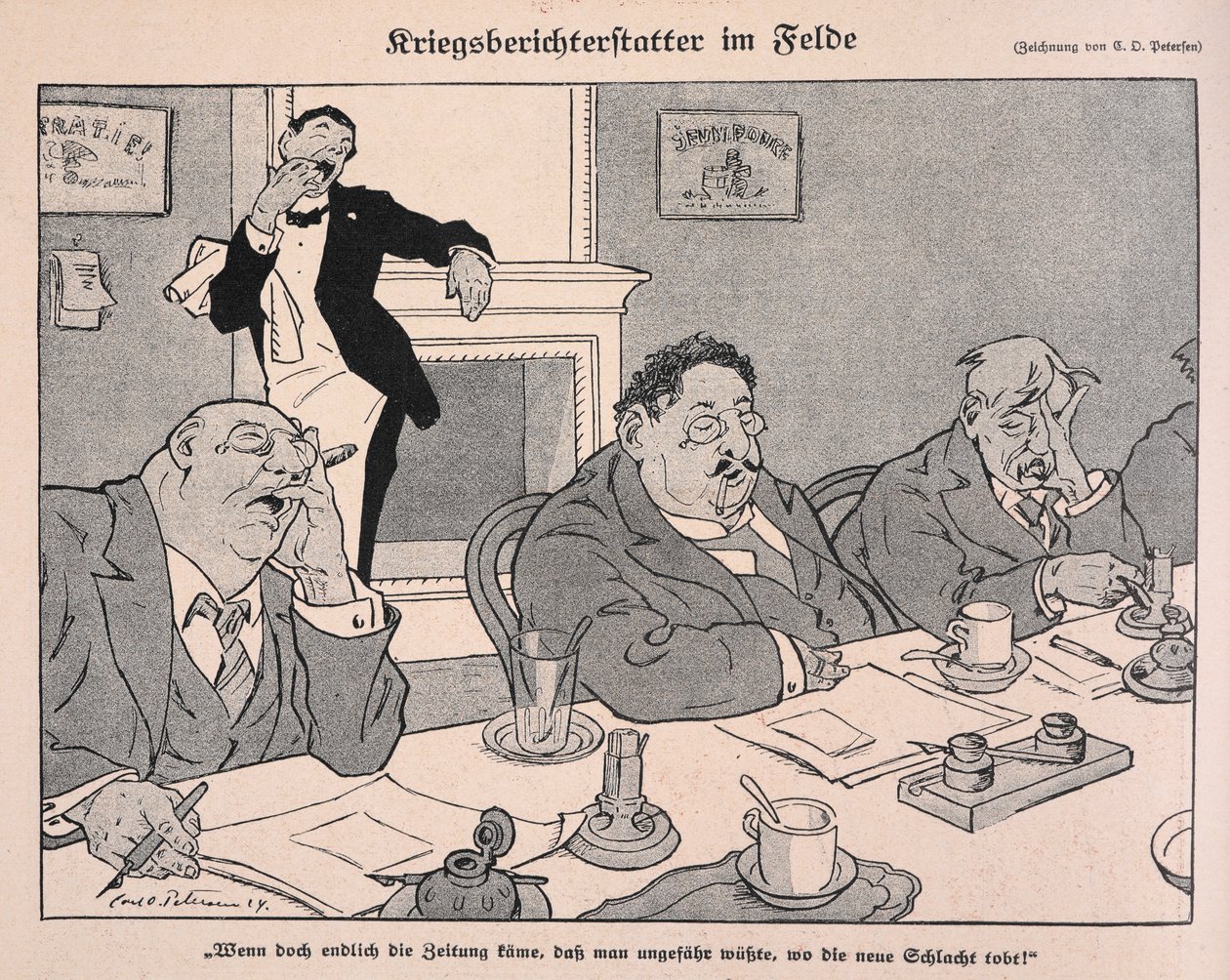 Oorlogsverslaggevers in het veld door Carl Olof Petersen