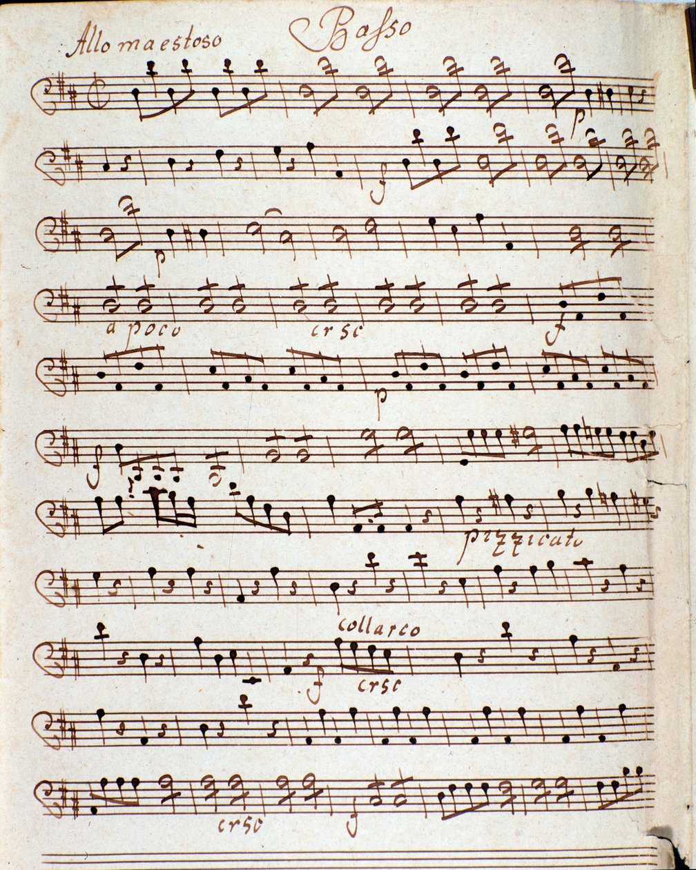 Pagina van muzikale partituur van Concerto in D majeur door Karl Philipp Stamitz door Carl Philipp Stamitz