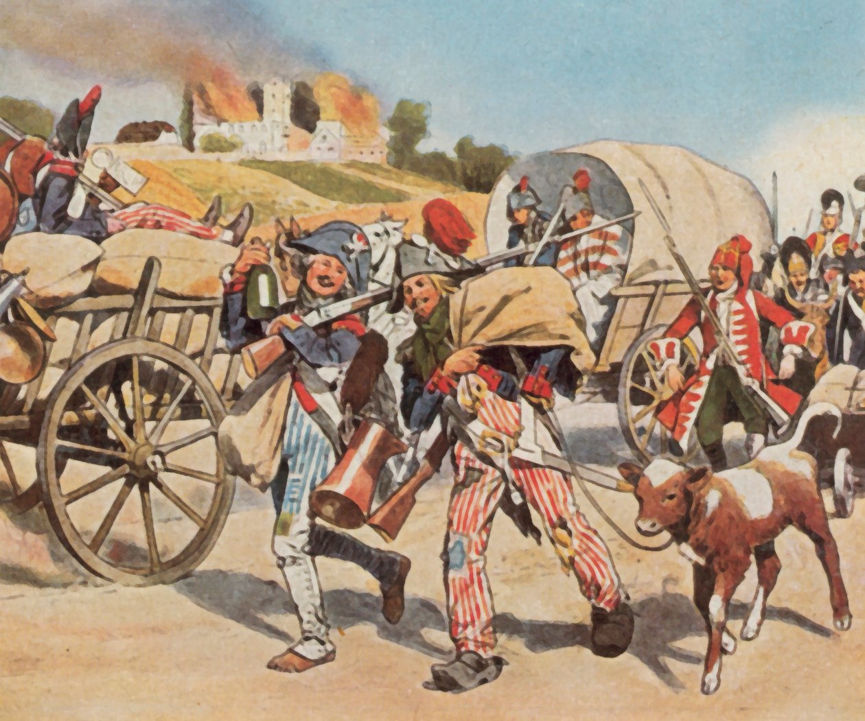 Franse revolutionaire soldaten in de Pfalz door Carl Rochling