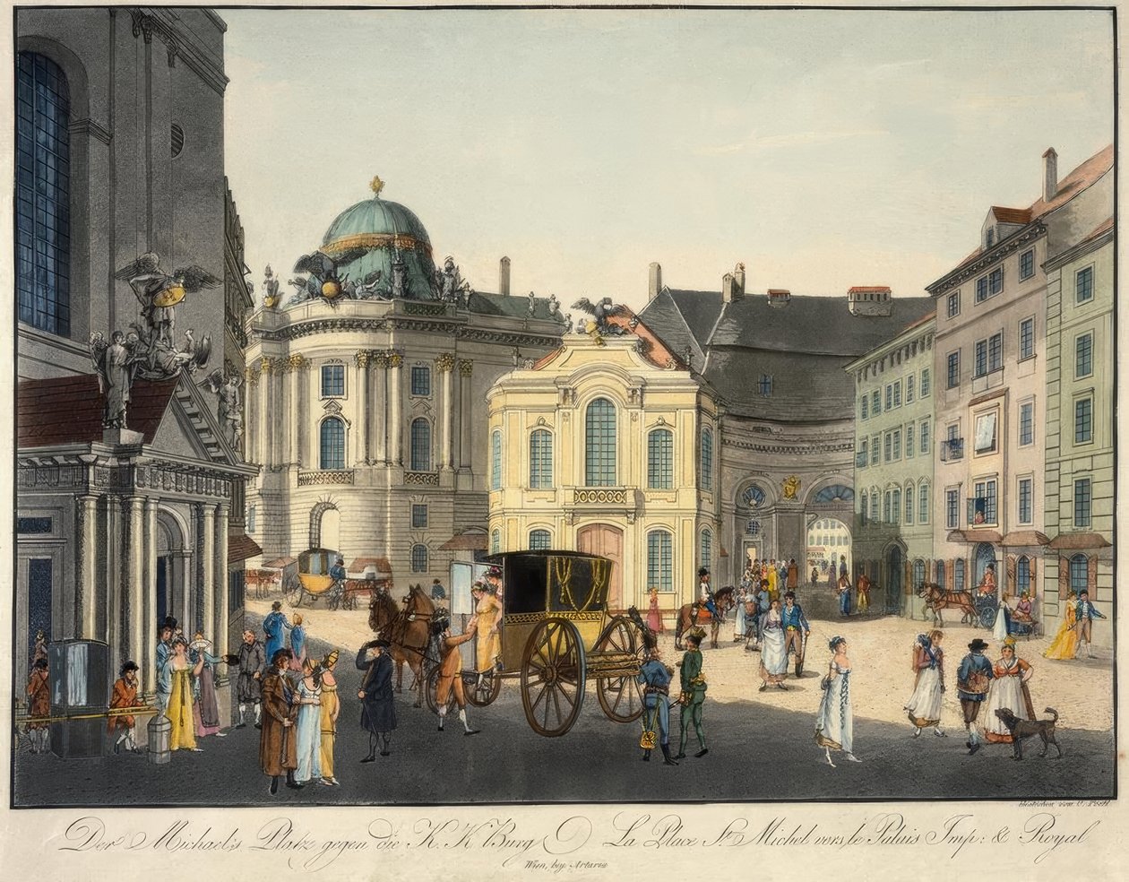 Het Michaëlsplein richting de K.K. Burg door Carl Schütz