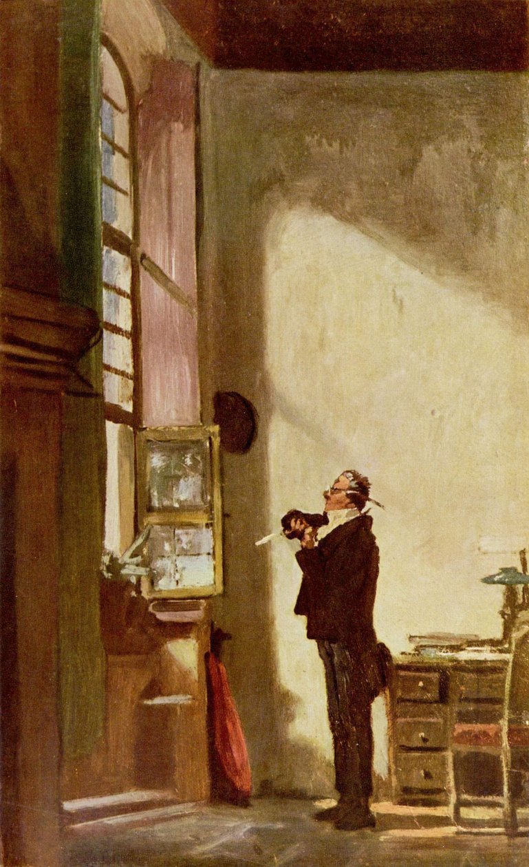 De schrijver door Carl Spitzweg