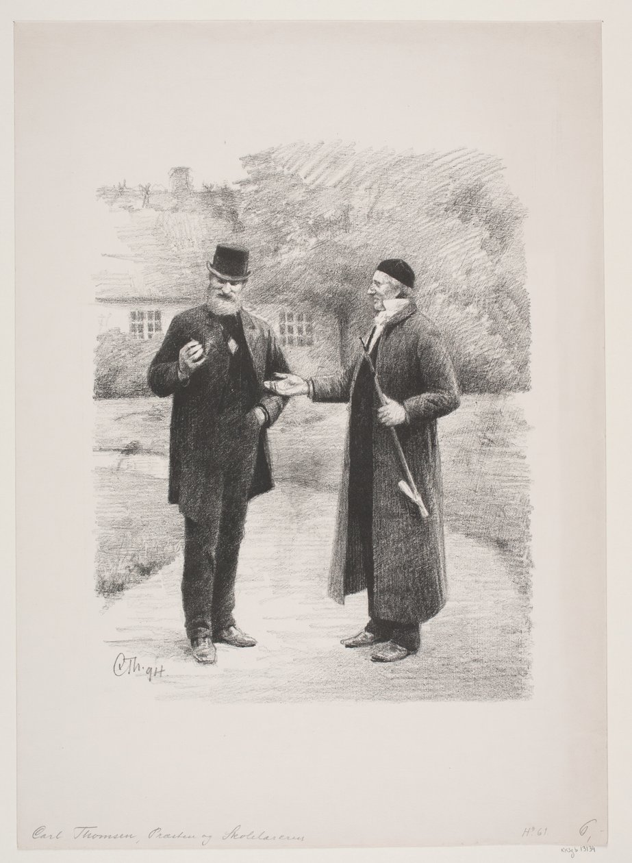 De Priester en de Schoolmeester door Carl Thomsen