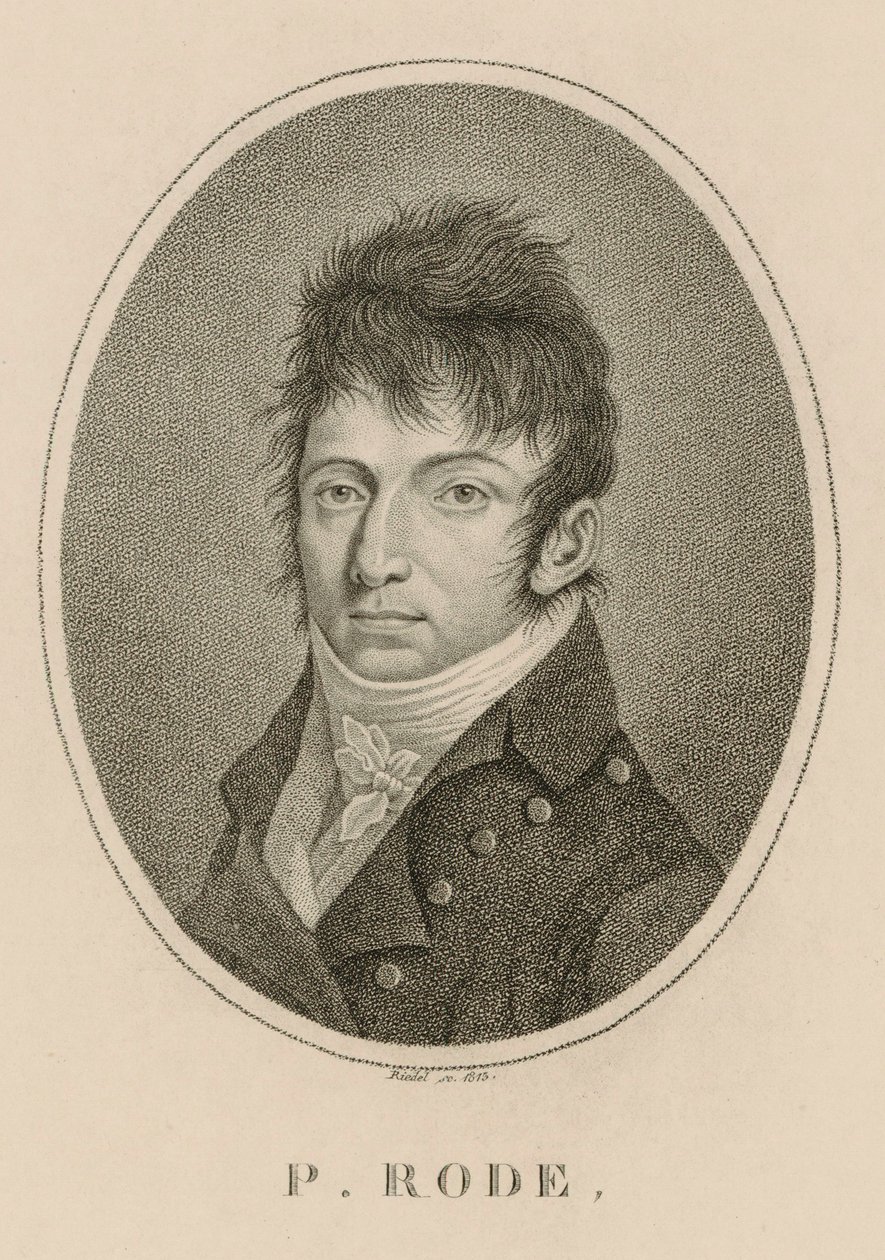 Portret van de componist Pierre Jacques Joseph Rode 1774-1830, 1813 door Carl Traugott Riedel