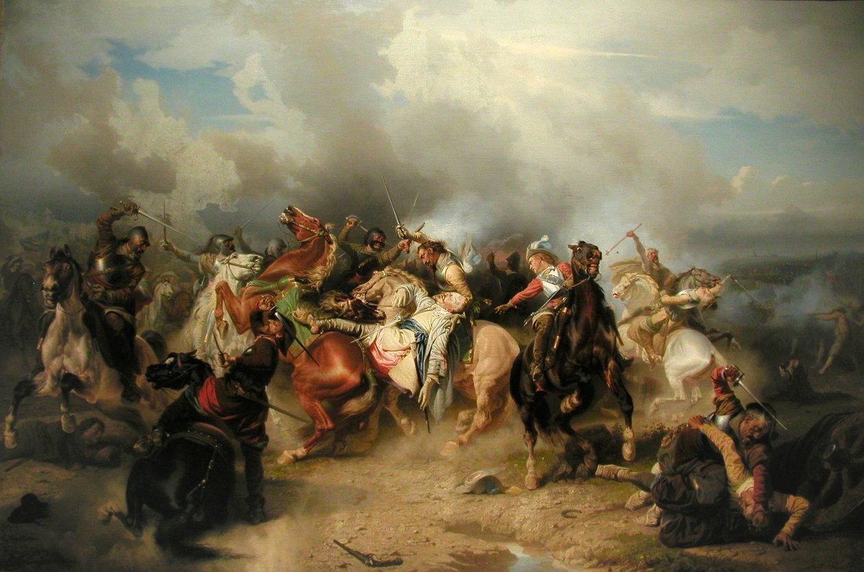 Zweeds: Dood van Gustav II Adolf in de Slag bij Lützen Slag bij Lützen (1632) door Carl Wahlbom