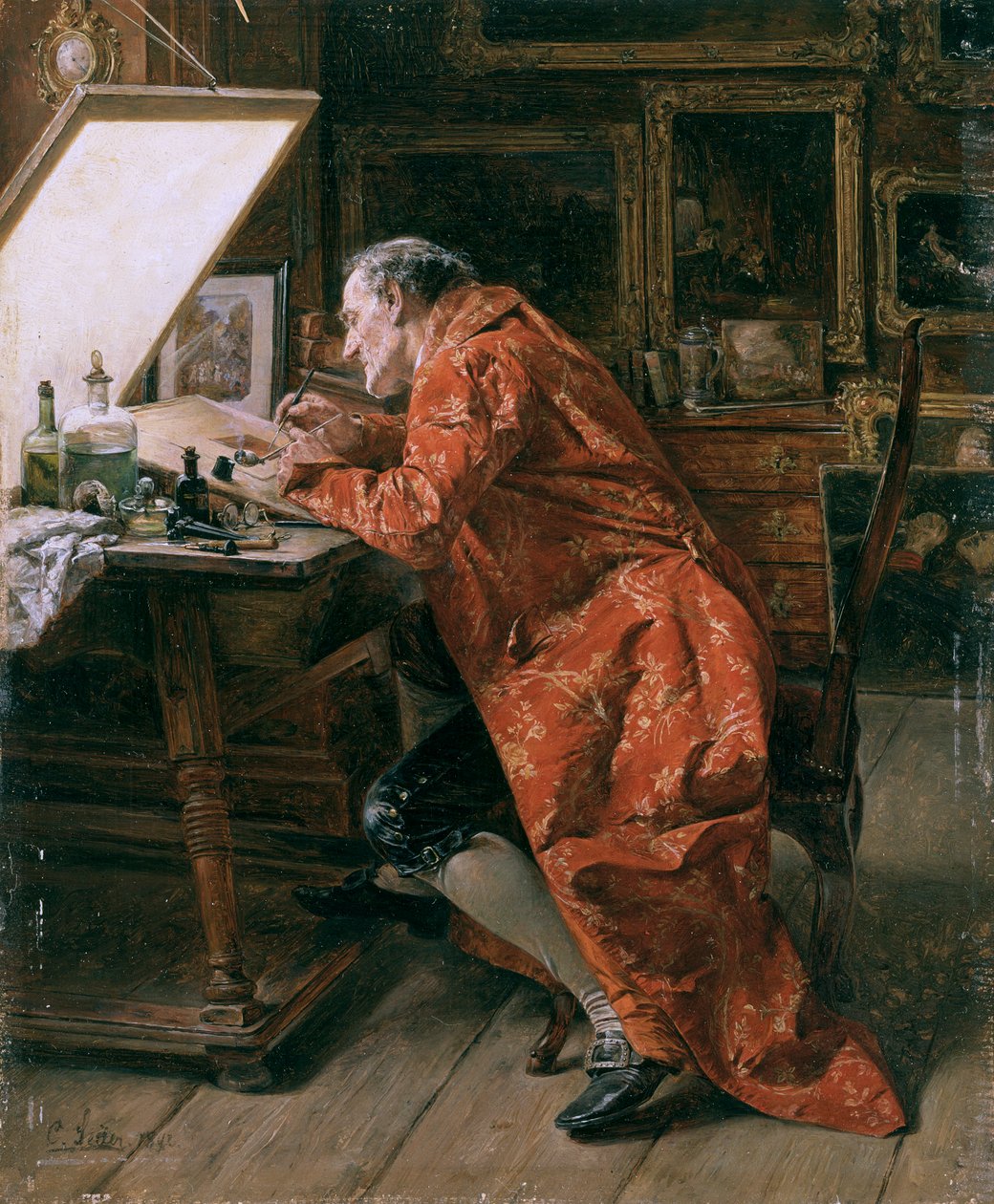 De etser, 1892 door Carl Wilhelm Anton Seiler