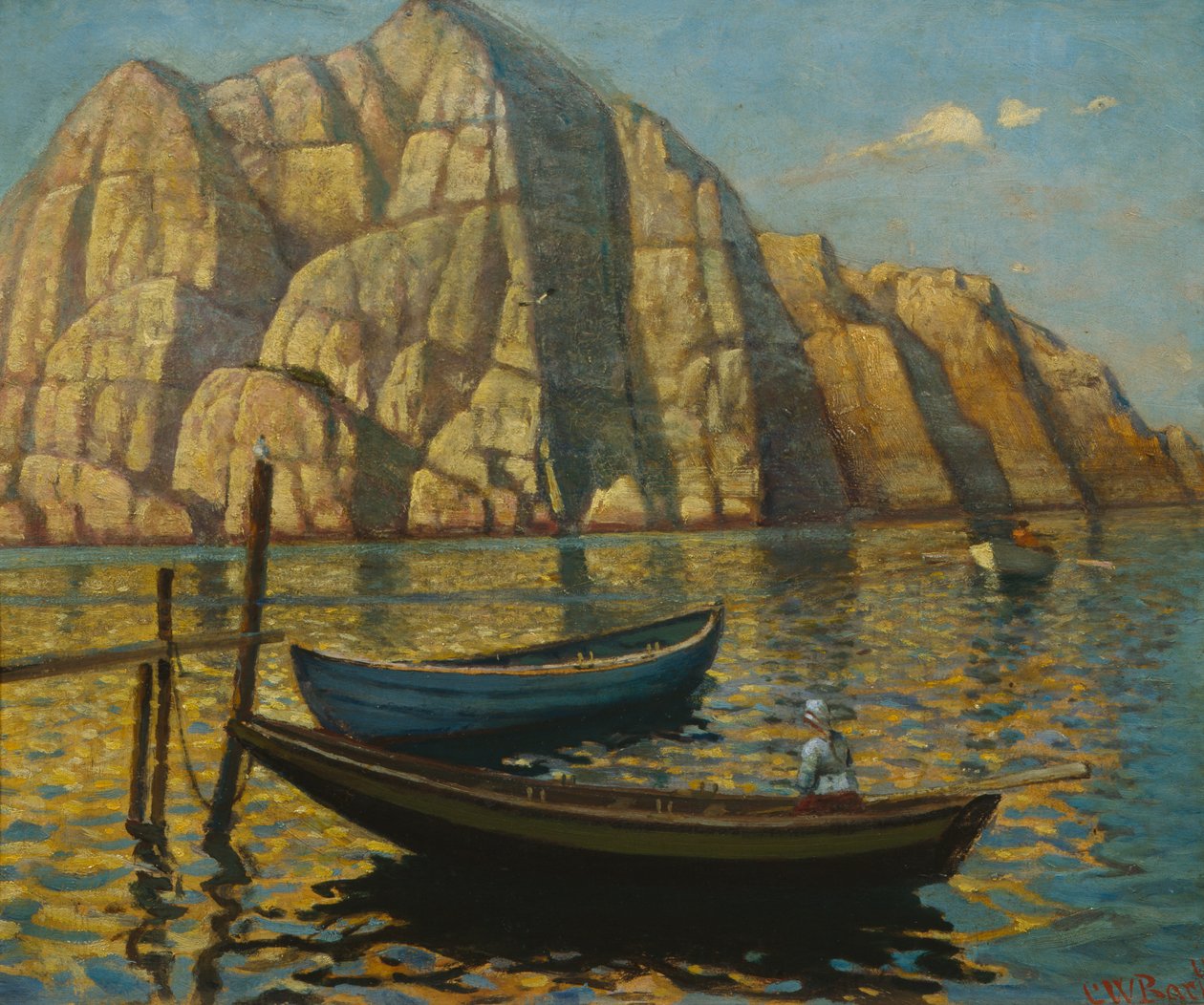 Het eiland Fornet bij Kjerringvik (schilderij) door Carl Wilhelm Barth