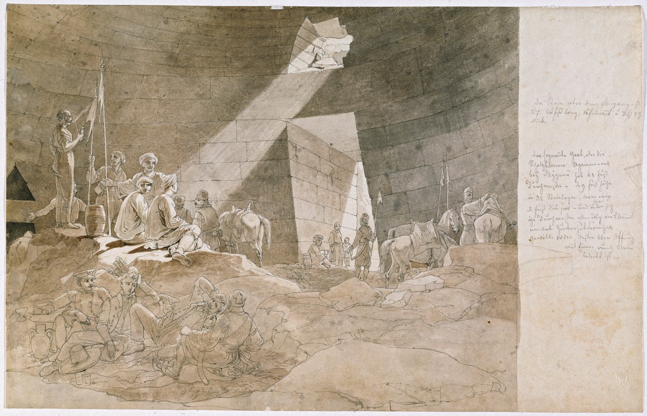 Vrijheidsstrijder in de zogenaamde schatkamer van Agamemnon bij Mycene door Carl Wilhelm Freiherr von Heideck