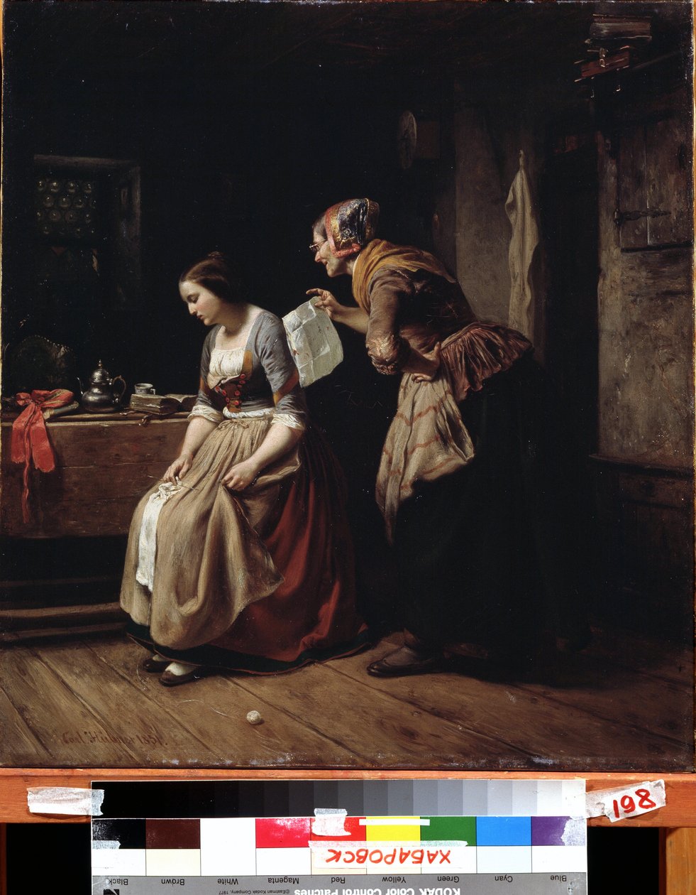 De brief door Carl Wilhelm Hübner
