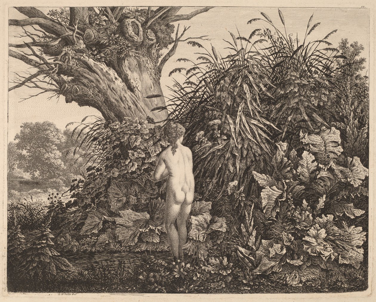 Badhende Maagd door Carl Wilhelm Kolbe