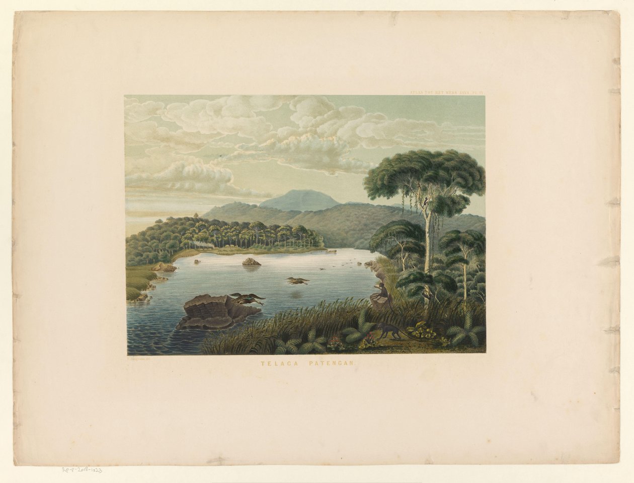 Gezicht op het Patenggang meer door Carl Wilhelm Mieling (possibly)