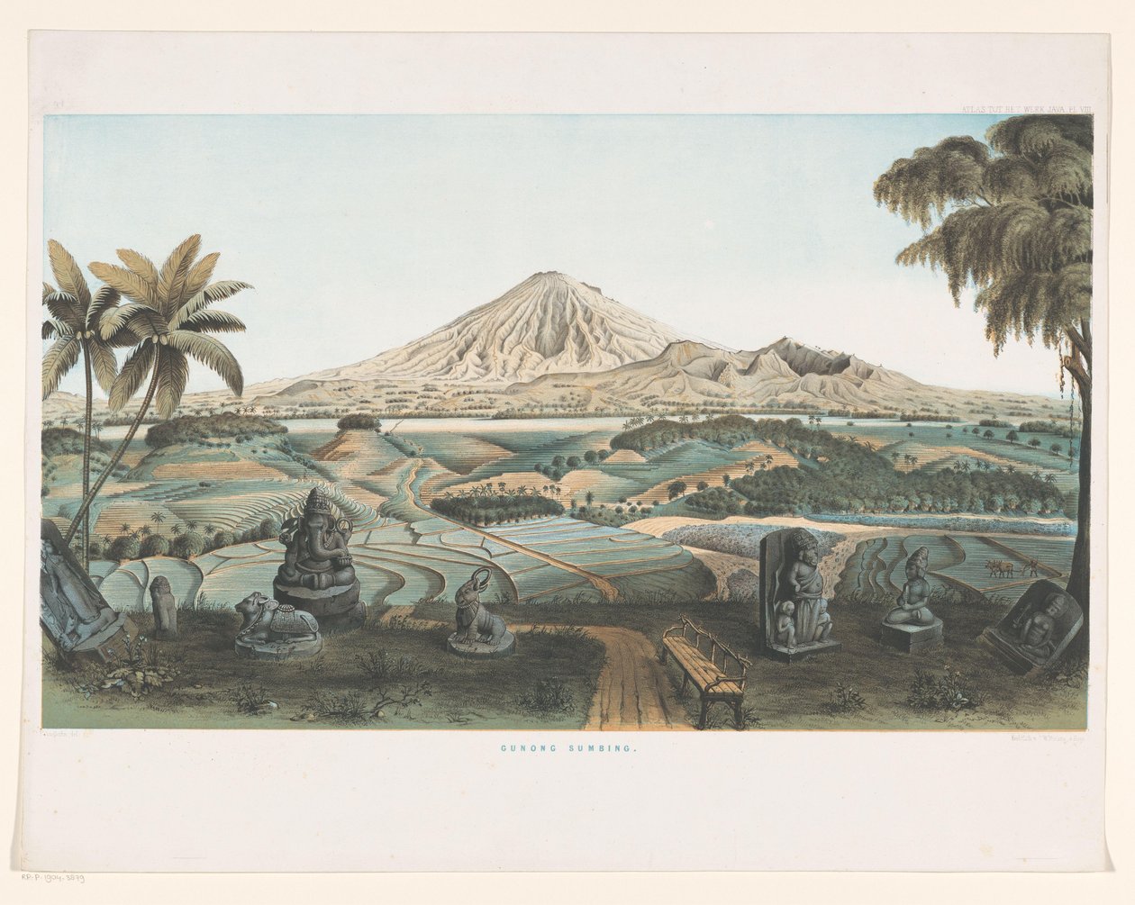 Vulkaan Sumbing te Java door Carl Wilhelm Mieling (possibly)