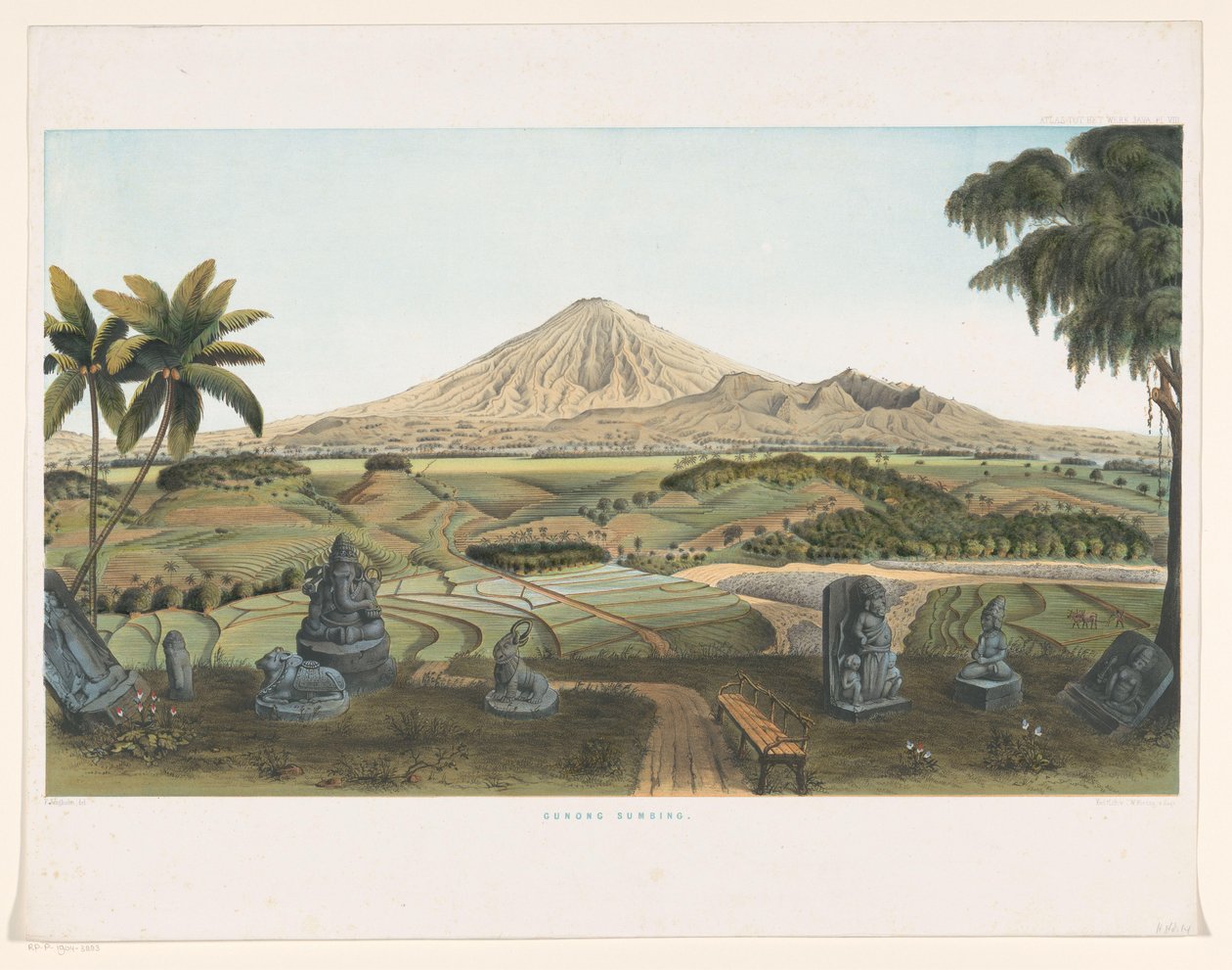 Vulkaan Sumbing te Java door Carl Wilhelm Mieling (possibly)