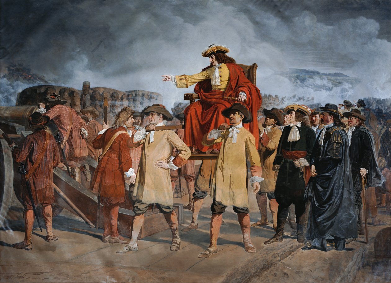 Ernst Rüdiger Graaf Starhemberg inspecteert de verdedigingswerken op de Löwelbastei (1683) door Carl Wurzinger