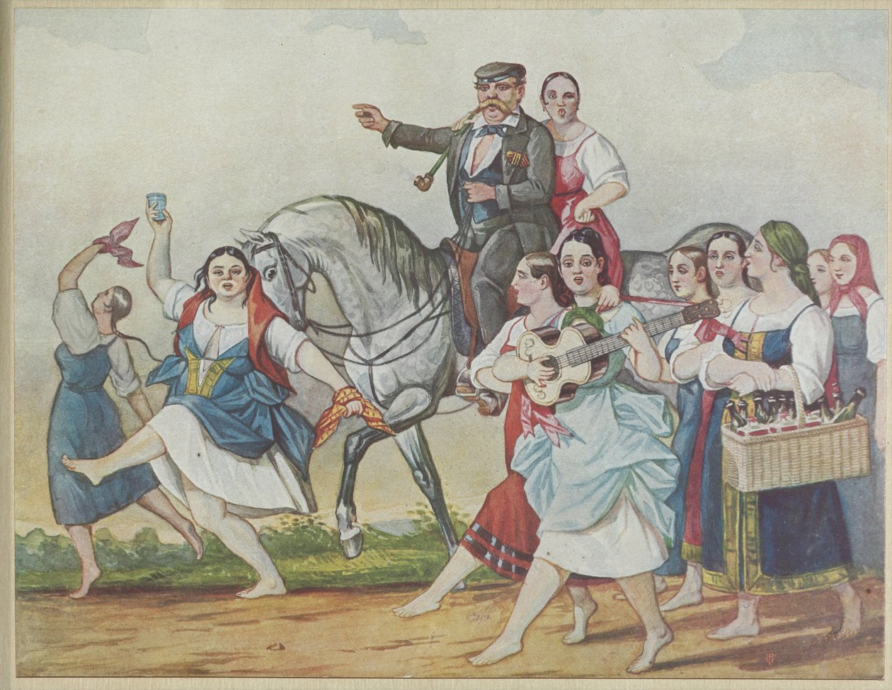 Landheer en zijn Harem door Carl von Hampeln