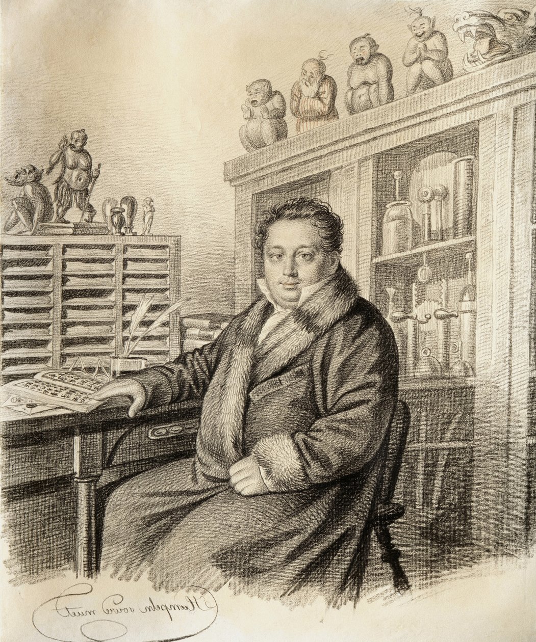 Portret van Baron Paul Ludwig Schilling von Cannstatt 1786-1837, voor 1822 door Carl von Hampeln