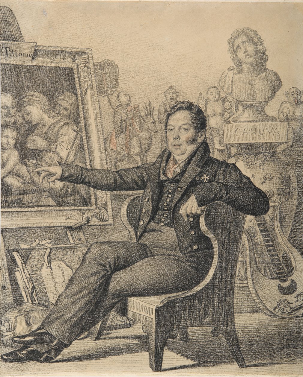 Portret van Graaf Nikita Ivanovich Dondukov-Korsakov 1776-1857, 1821 door Carl von Hampeln