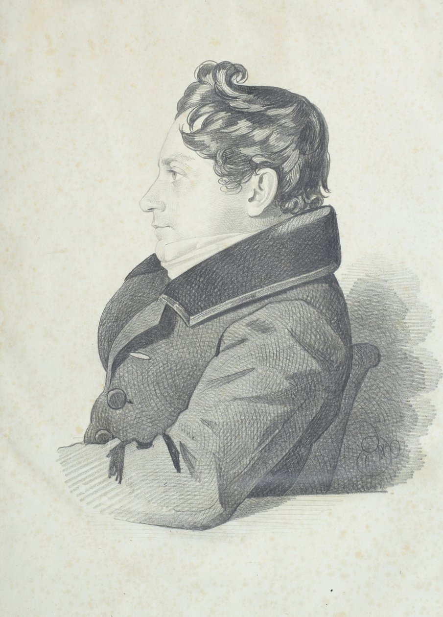Portret van Nikolay Adrianovich Divov 1792-1878, 1830s door Carl von Hampeln