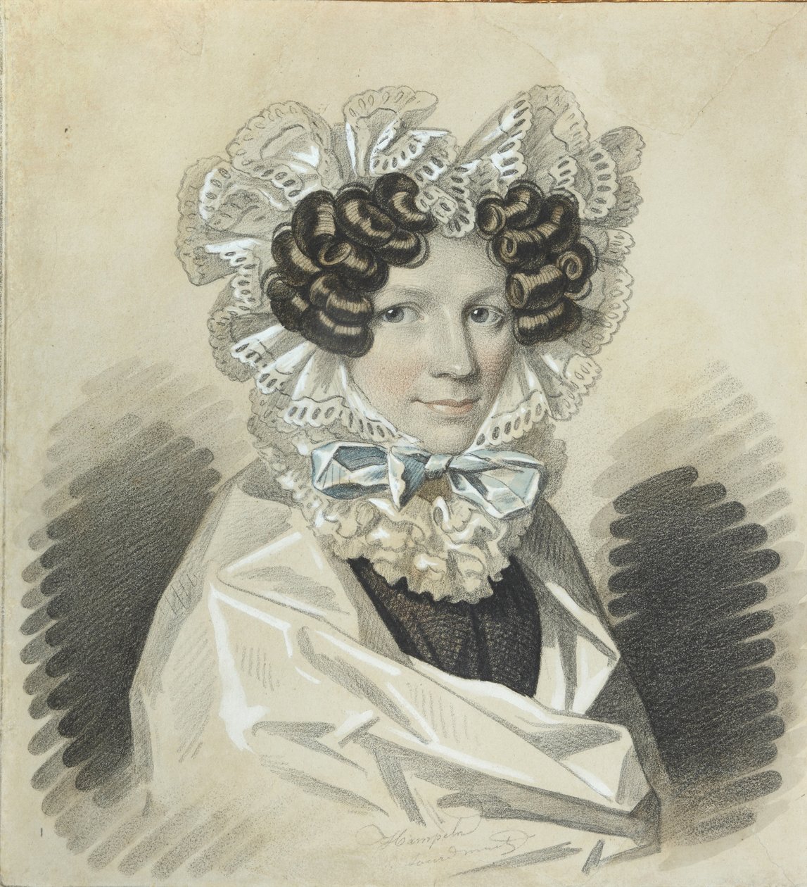 Portret van Sofia Kharitonovna Mudrova 1786-1833, 1820s door Carl von Hampeln