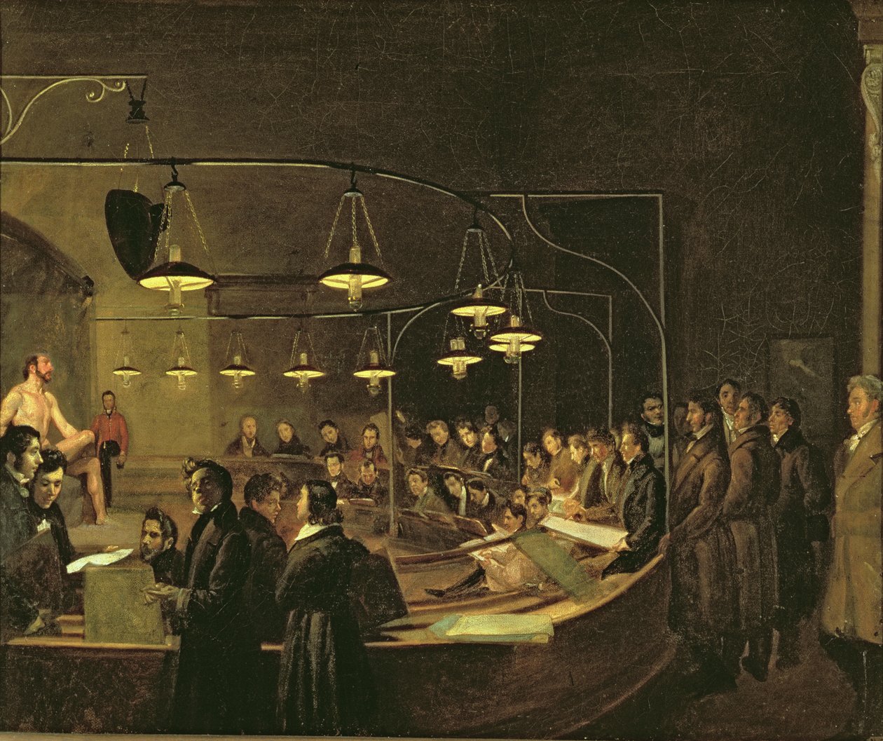 De anatomische les, 1845 door Carle Felice Biscaria