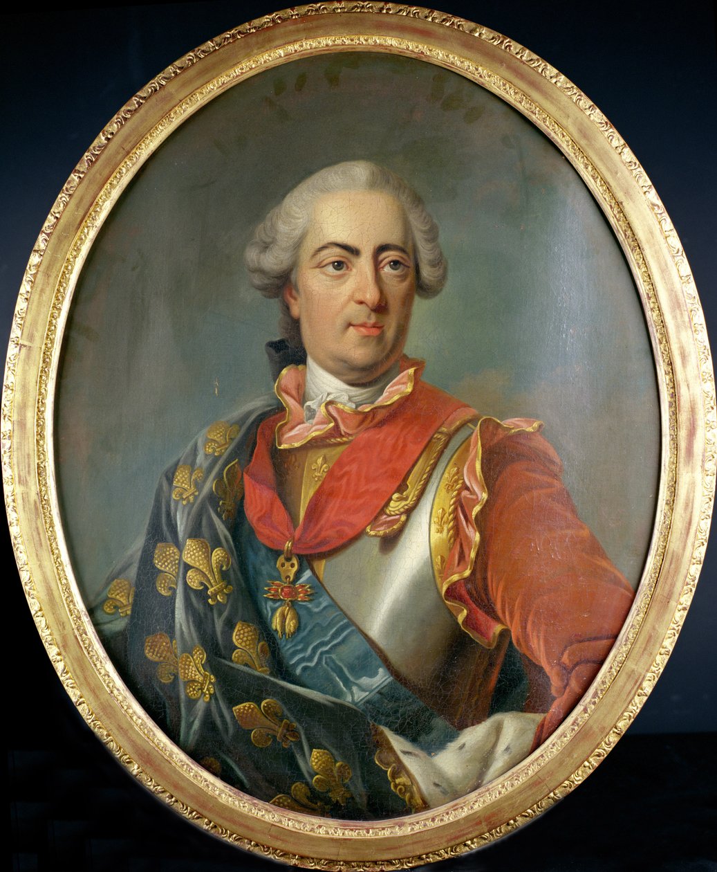Portret van koning Lodewijk XV (1710-74) van Frankrijk, met de Orde van het Gulden Vlies door Carle van Loo