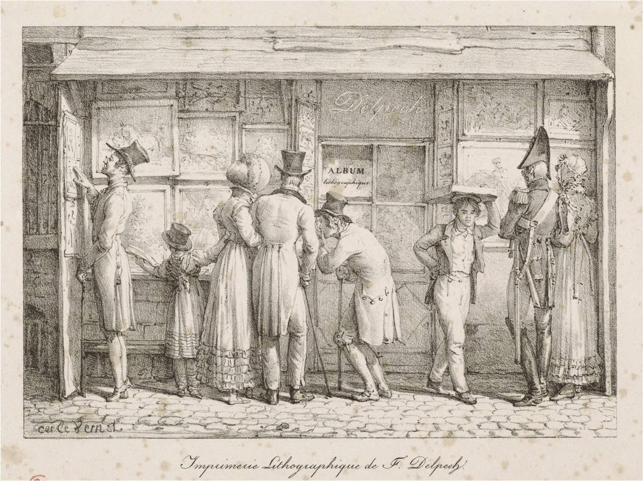 Lithografische Drukkerij van F. Delpech door Carle Vernet