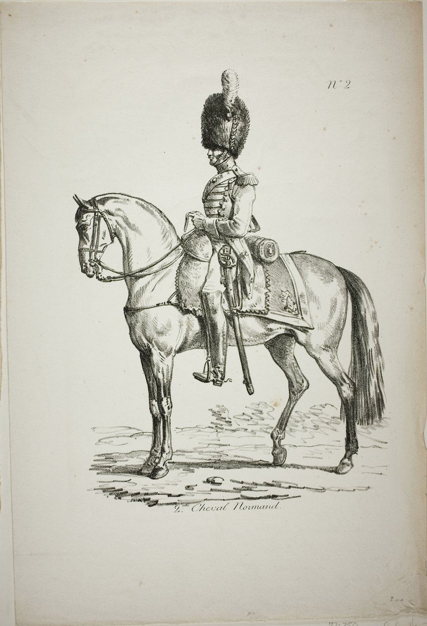 Koninklijke Wacht, Normandische Bereden Soldaat en Paard, Nr. 2 door Carle Vernet