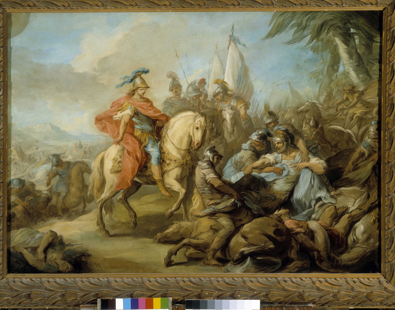 Alexander en Porus, koning van India, die aan de grenzen van het koninkrijk Perzië regeerden, gingen uiteindelijk naar Alexander door Carle van Loo