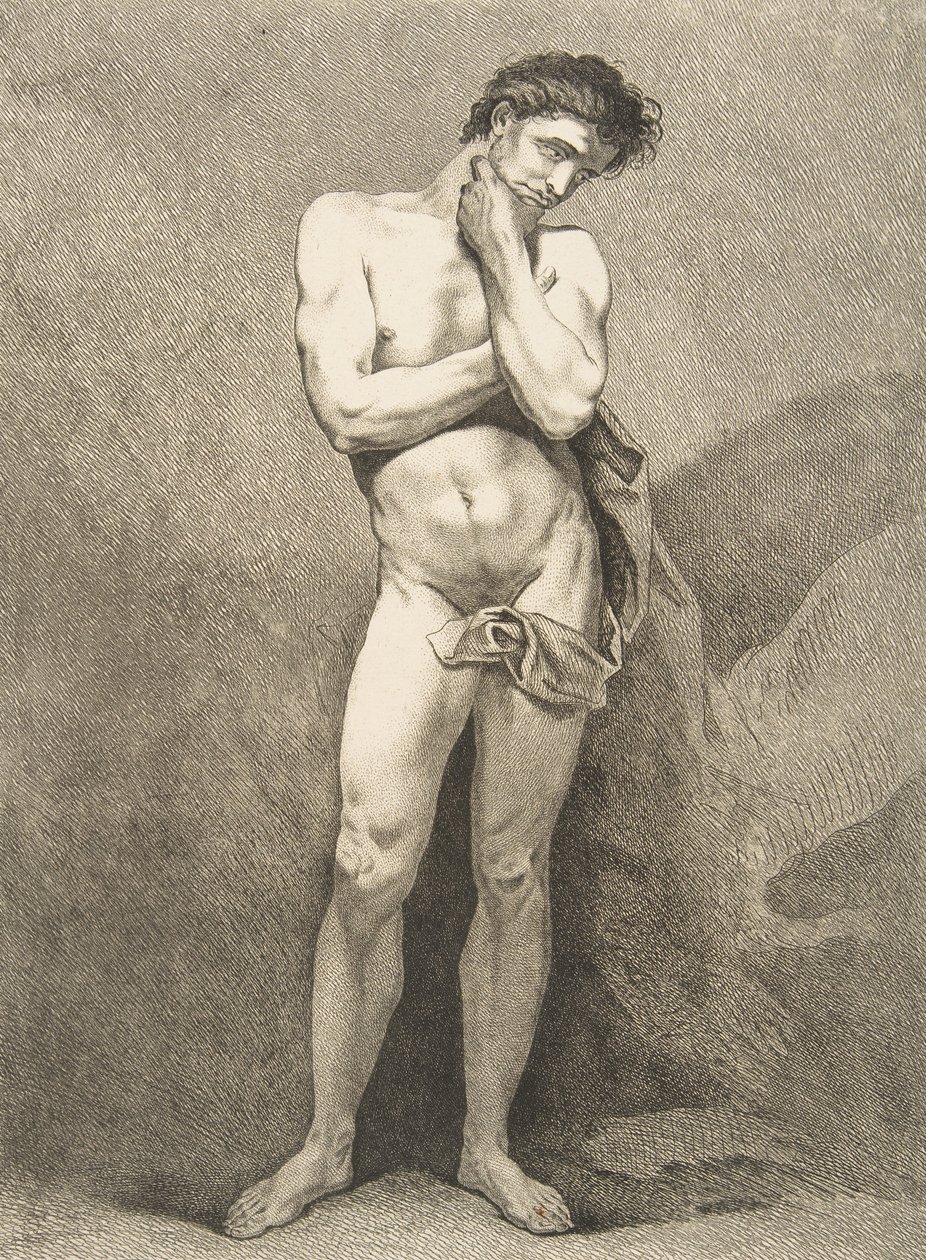 Een Académie: Staande Man, 1742-43 door Carle van Loo