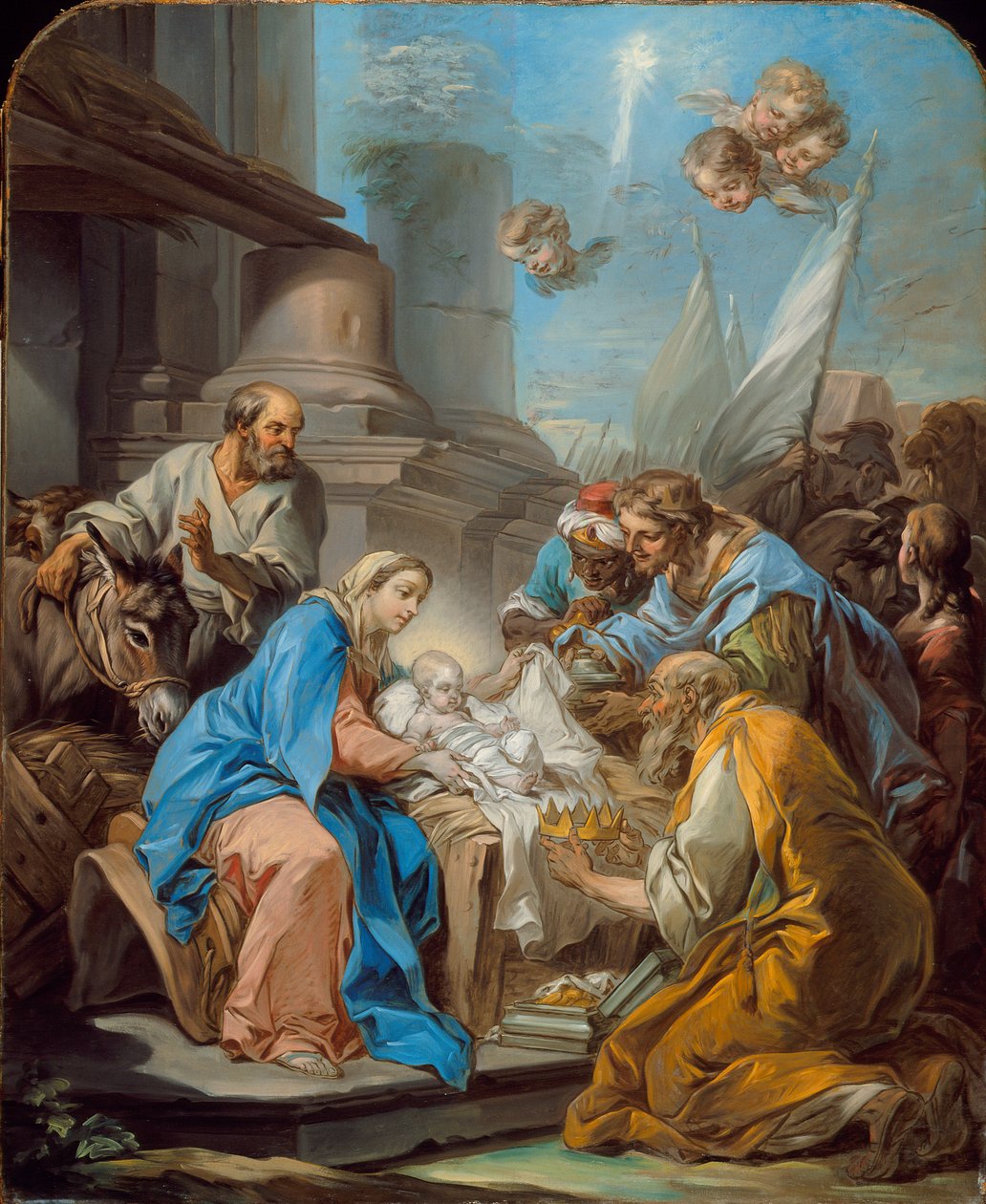 De aanbidding der wijzen, c.1760 door Carle van Loo